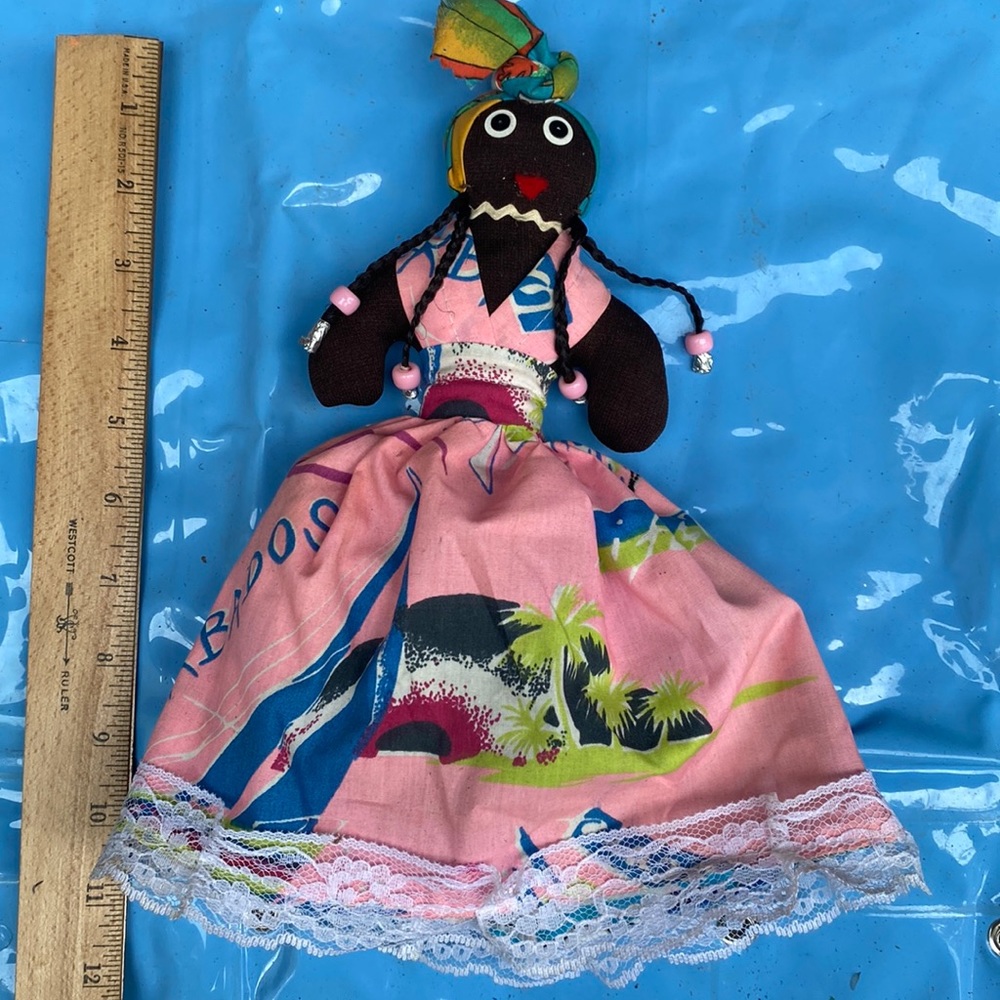 Vintage Hand-made Doll from Barbados. Reversible doll. Two-in-one doll.